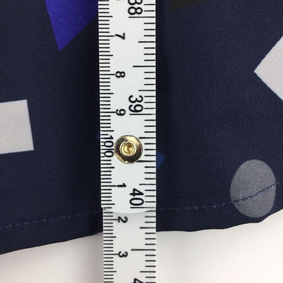 eShakti Women Dress 14 Blue Confetti Print B58-13P - Picture 5 of 8